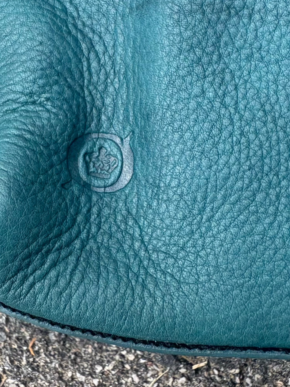 NWOT! Genuine Leather Everyday Envelope Crossbody/Shoulder Bag, “Mineral Blue” - Picture 5 of 11